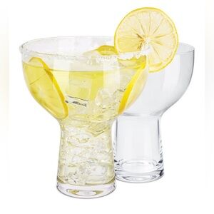 16oz Hand-Blown Crystal Glass
Large Margarita Glasses Set of 2 LAST CHANCE